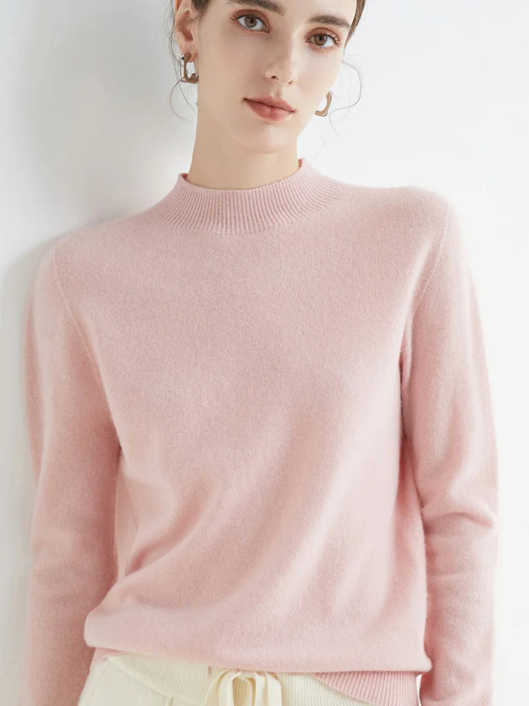 Dames Mock Neck Pullover – Zacht & Comfortabel | Casual Sweate