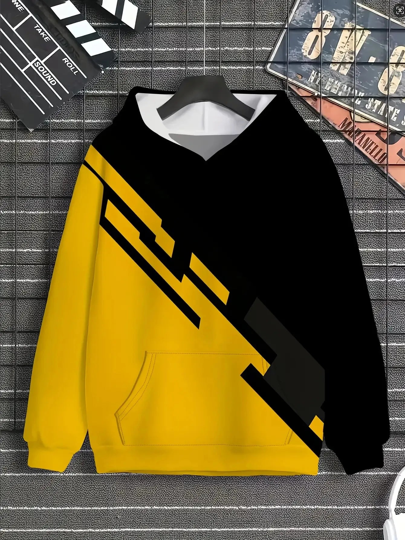 Heren Hoodie Colorblock – Sportieve Casual Look