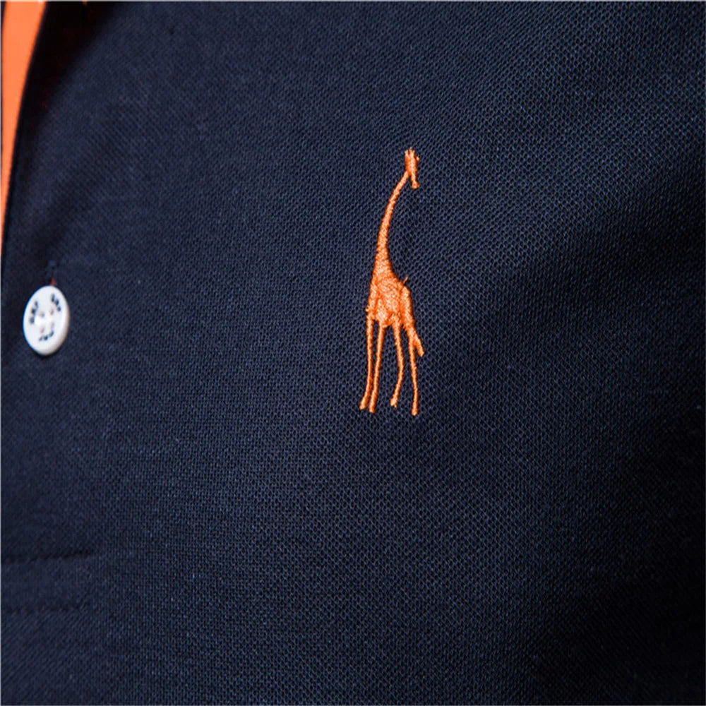 Heren Geborduurd Polo Shirt – Zomer Casual