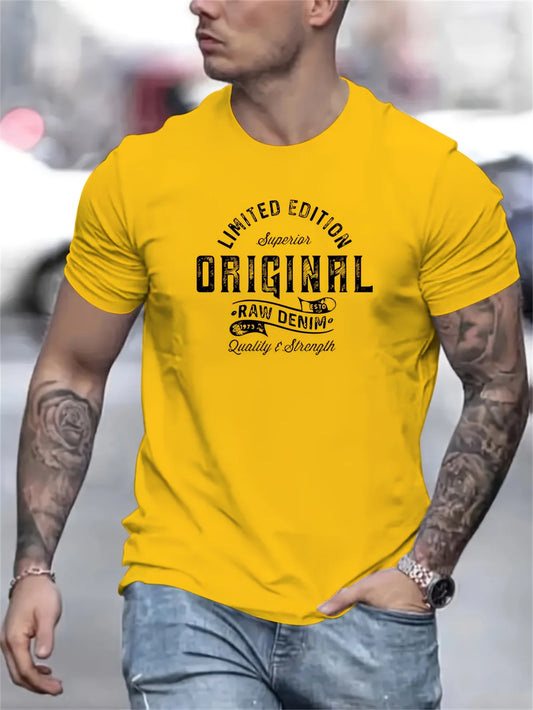 Heren Katoenen T-Shirt met Print – Casual Zomer