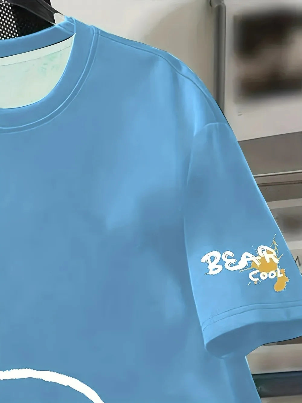 Heren T-Shirt met Teddybeerprint – Casual Zomer