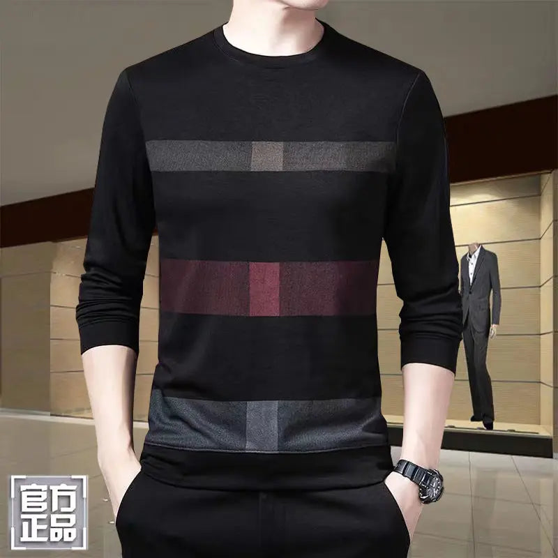 Heren Fleece Sweater met Print – Casual Comfort