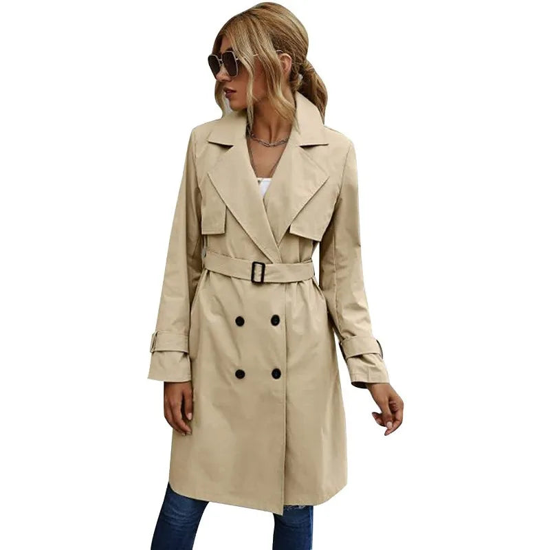 Casual Dames Trenchcoat – Losvallende Stijlvolle Jas | Herfst/Winter