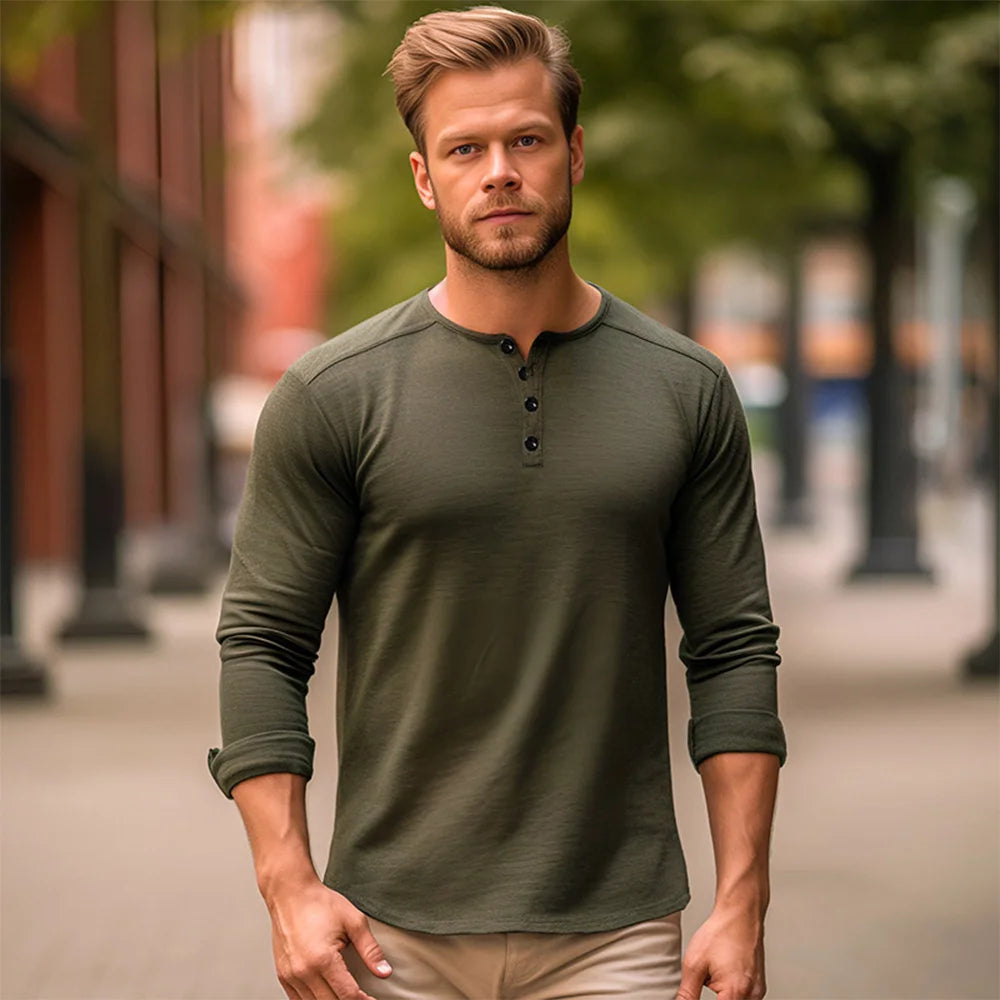 Heren Longsleeve van Katoen – Casual & Comfortabel