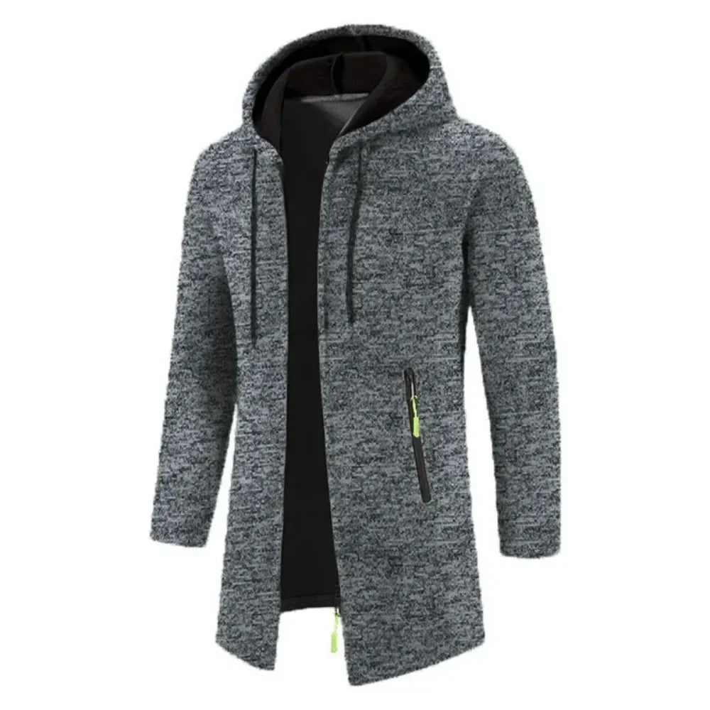 Heren Hoodie met Ritssluiting – Warme Fleece Casual Sweater
