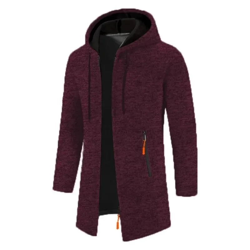 Heren Hoodie met Ritssluiting – Warme Fleece Casual Sweater