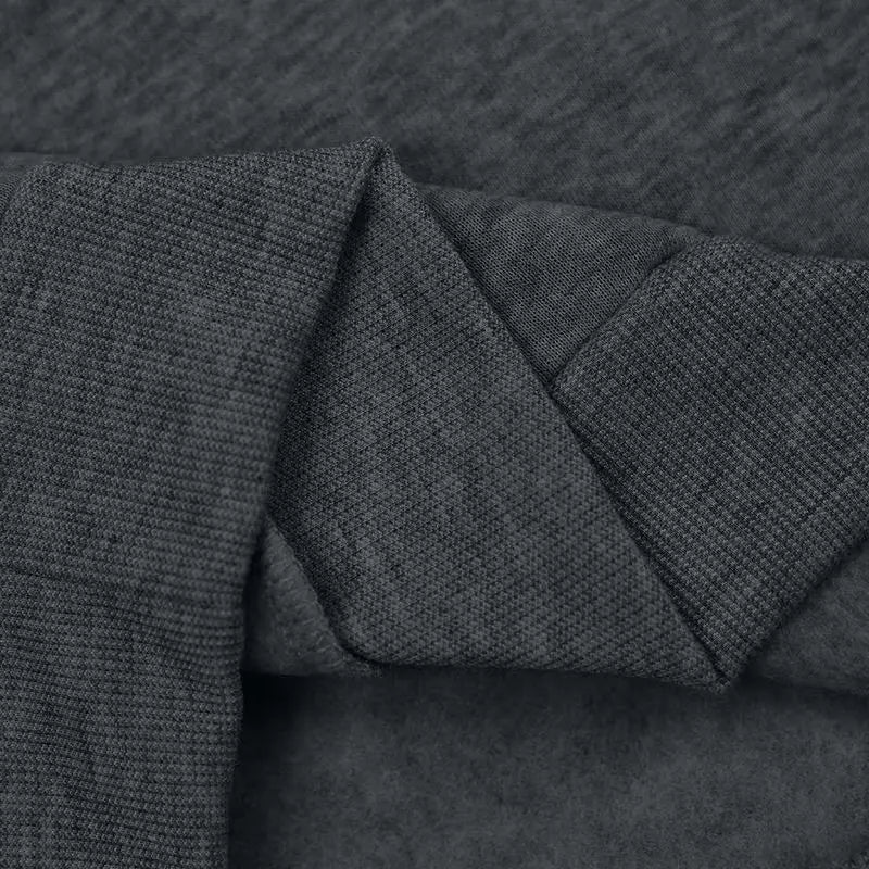 Heren fleece hoodie en broek in effen kleur, trendy sport- en vrijetijdskleding