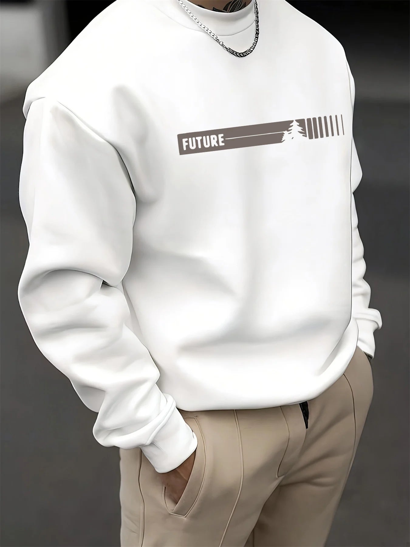 Heren Oversized Sweatshirt “Future” – Herfst & Winter