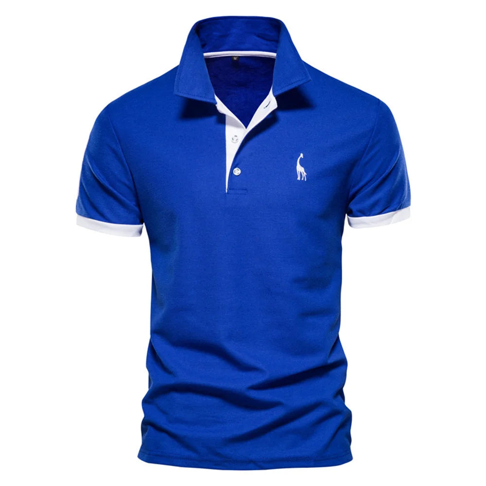 Heren Geborduurd Polo Shirt – Zomer Casual