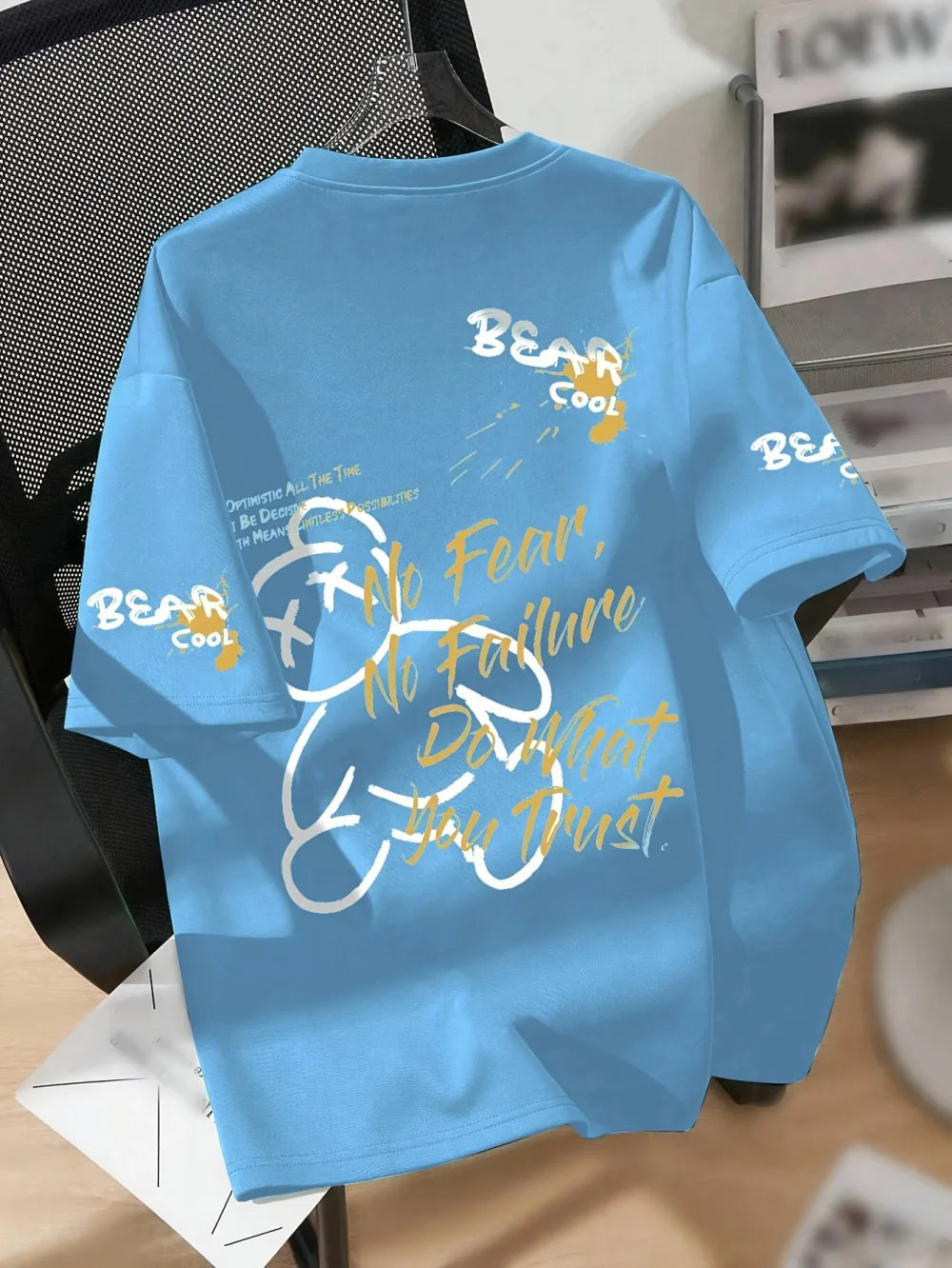 Heren T-Shirt met Teddybeerprint – Casual Zomer