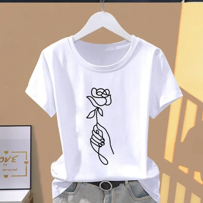 Dames Oversized T-Shirt met Bloemenprint – Casual & Sportief