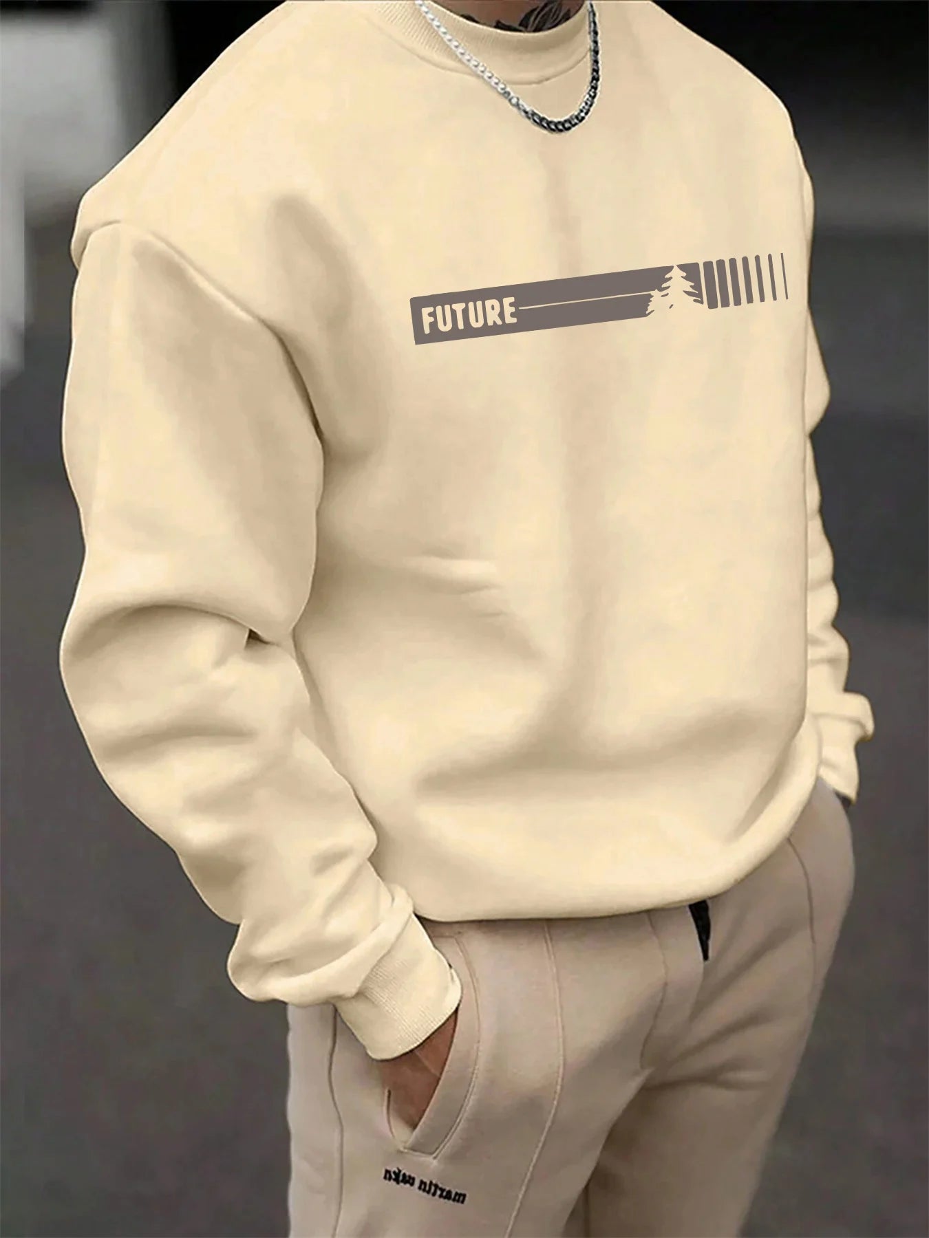 Heren Oversized Sweatshirt “Future” – Herfst & Winter